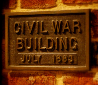 Civil War Building Plaque at Inn at Herr Ridge